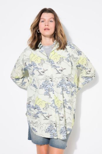 Plus size veliki brojevi Košulja dugih rukava šireg kroja za punije
