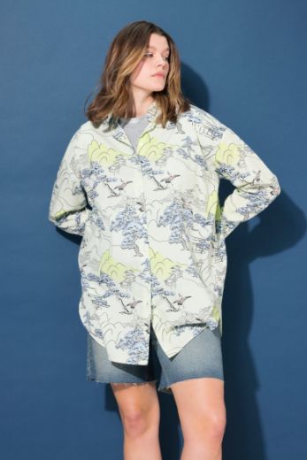 Plus size veliki brojevi Košulja dugih rukava šireg kroja za punije