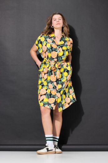 Plus size veliki brojevi Haljina midi kratkih rukava za punije