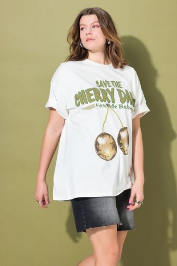 Plus size veliki brojevi Majica kratkih rukava okruglog ovratnika za punije