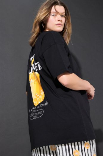 Plus size veliki brojevi Majica kratkih rukava okruglog ovratnika za punije