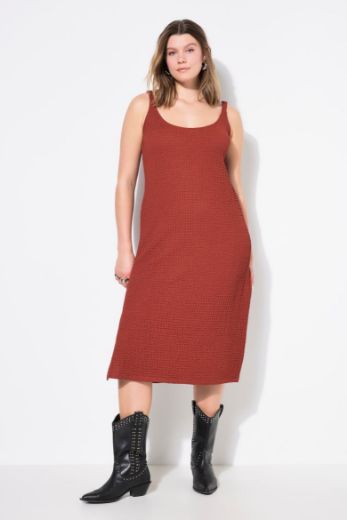Plus size veliki brojevi Haljina midi bez rukava za punije