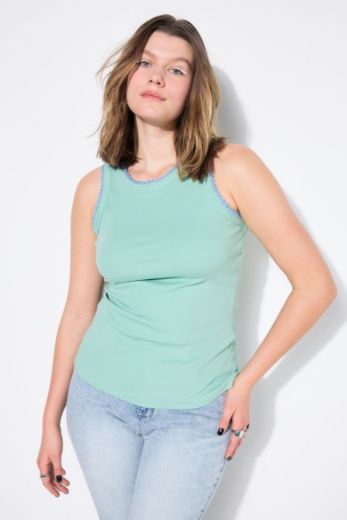 Plus size veliki brojevi Top okruglog ovratnika za punije