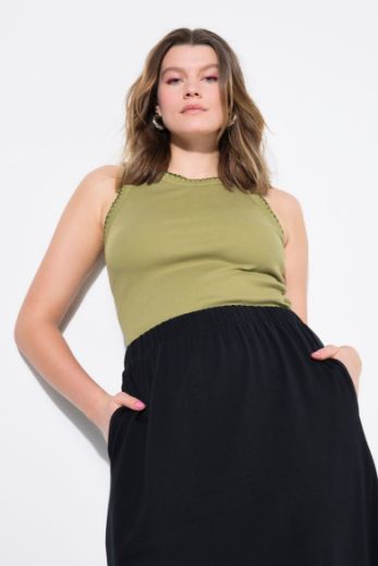 Plus size veliki brojevi Top okruglog ovratnika za punije