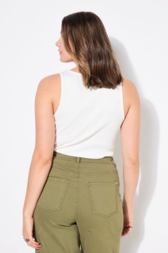 Plus size veliki brojevi Top okruglog ovratnika za punije