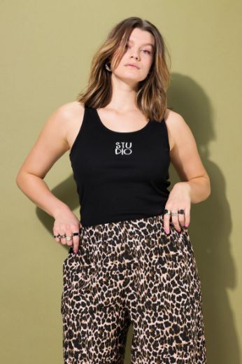 Plus size veliki brojevi Top okruglog ovratnika za punije