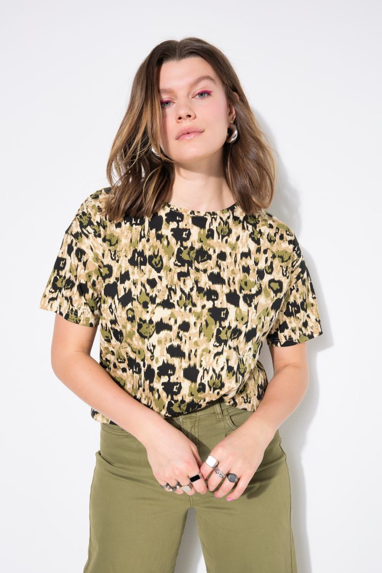Plus size veliki brojevi Majica kratkih rukava okruglog ovratnika za punije