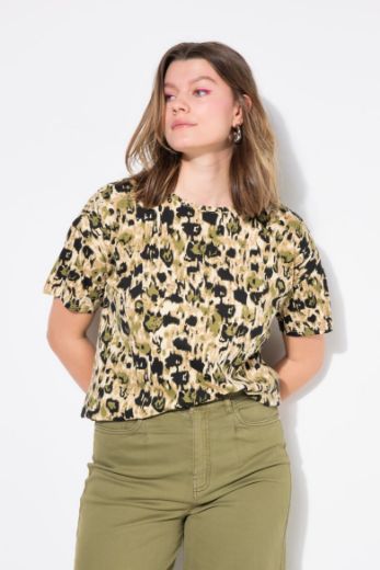 Plus size veliki brojevi Majica kratkih rukava okruglog ovratnika za punije