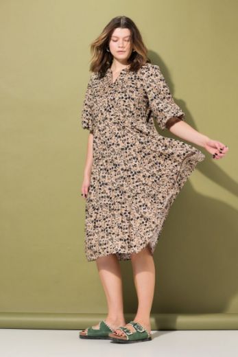 Plus size veliki brojevi Haljina midi A kroja za punije