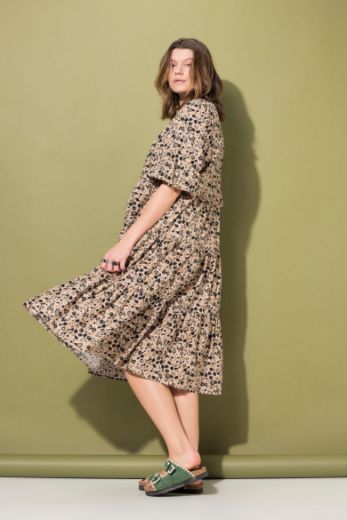 Plus size veliki brojevi Haljina midi A kroja za punije