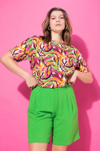 Plus size veliki brojevi Majica kratkih rukava okruglog ovratnika za punije