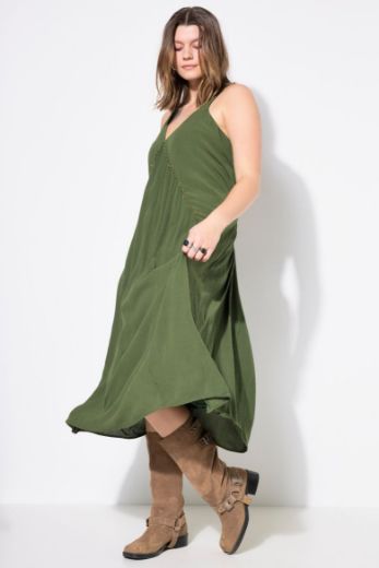 Plus size veliki brojevi Haljina maxi bez rukava A kroja za punije