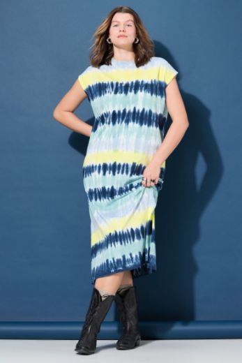 Plus size veliki brojevi Haljina midi kratkih rukava za punije