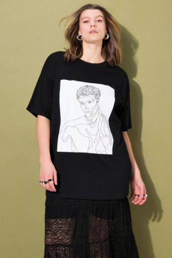 Plus size veliki brojevi Majica kratkih rukava okruglog ovratnika za punije
