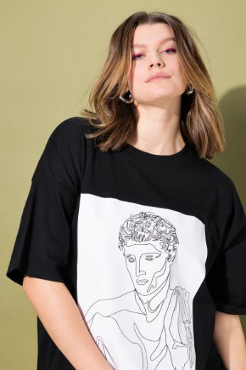 Plus size veliki brojevi Majica kratkih rukava okruglog ovratnika za punije