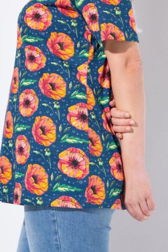 Plus size veliki brojevi Majica kratkih rukava okruglog ovratnika za punije