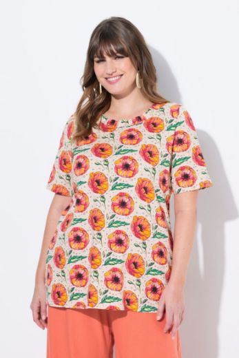 Plus size veliki brojevi Majica kratkih rukava okruglog ovratnika za punije