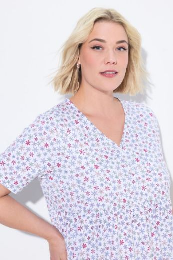 Plus size veliki brojevi Spavaćica kratkih rukava V ovratnika za punije