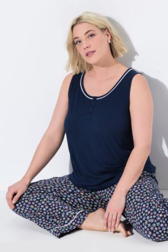 Plus size veliki brojevi Pidžama gornji dio bez rukava 2 komada za punije