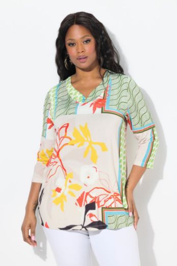 Plus size veliki brojevi Majica 3/4 rukava A kroja za punije