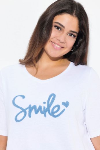 Plus size veliki brojevi Majica kratkih rukava V ovratnika za punije