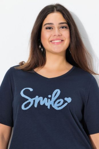Plus size veliki brojevi Majica kratkih rukava V ovratnika za punije