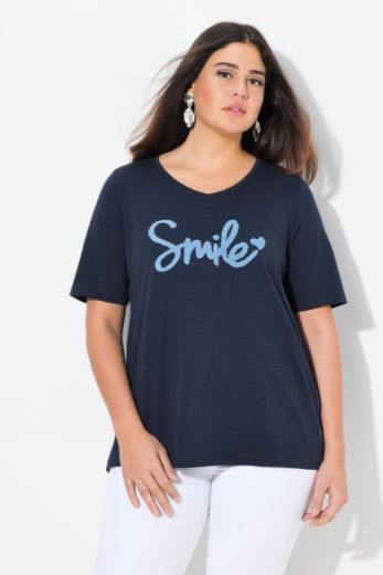 Plus size veliki brojevi Majica kratkih rukava V ovratnika za punije