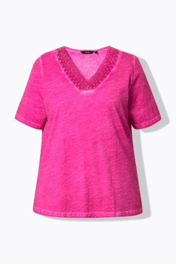 Plus size veliki brojevi Majica kratkih rukava V ovratnika za punije