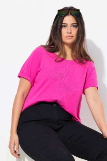 Plus size veliki brojevi Majica kratkih rukava okruglog ovratnika za punije