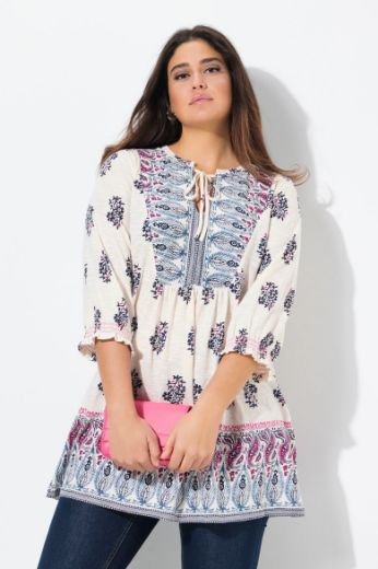 Plus size veliki brojevi Tunika 3/4 rukava A kroja za punije