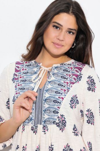 Plus size veliki brojevi Tunika 3/4 rukava A kroja za punije