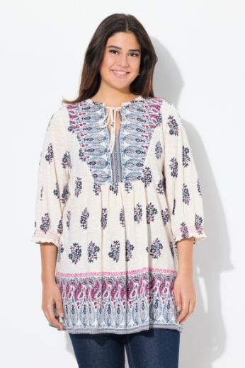 Plus size veliki brojevi Tunika 3/4 rukava A kroja za punije