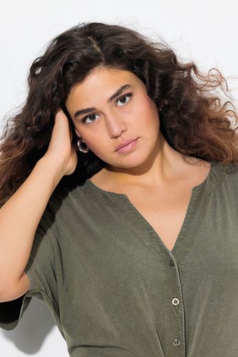 Plus size veliki brojevi Haljina kratkih rukava A kroja za punije