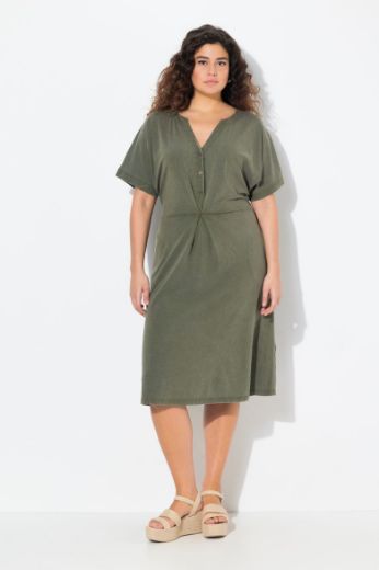 Plus size veliki brojevi Haljina kratkih rukava A kroja za punije