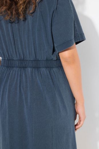 Plus size veliki brojevi Haljina kratkih rukava A kroja za punije