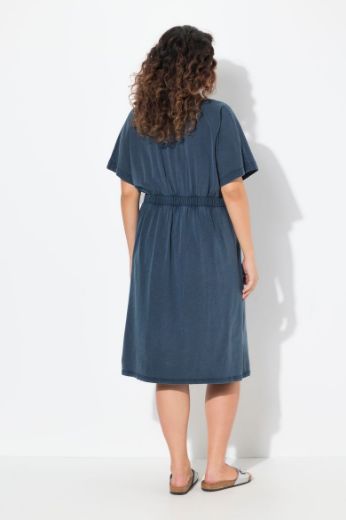 Plus size veliki brojevi Haljina kratkih rukava A kroja za punije