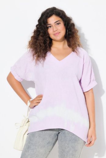 Plus size veliki brojevi Bluza kratkih rukava V ovratnika za punije
