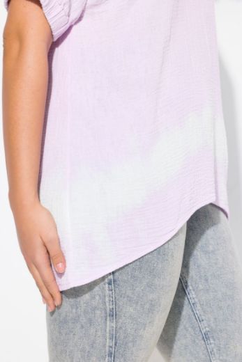 Plus size veliki brojevi Bluza kratkih rukava V ovratnika za punije