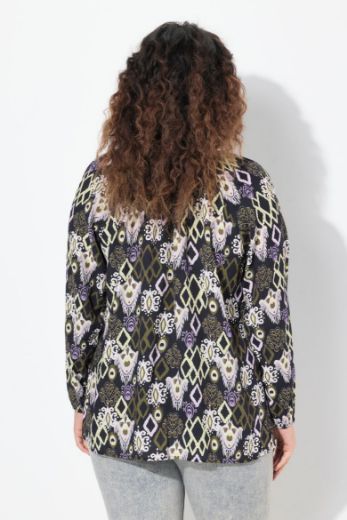 Plus size veliki brojevi Bluza dugih rukava okruglog ovratnika za punije