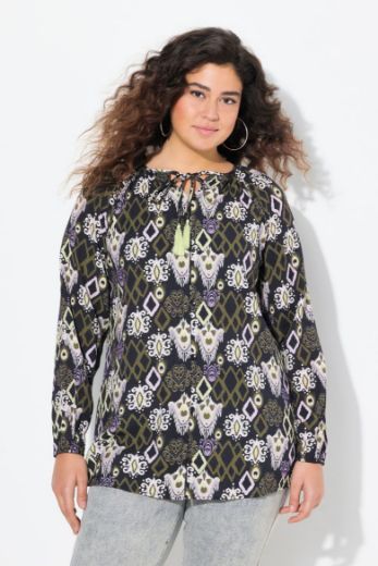 Plus size veliki brojevi Bluza dugih rukava okruglog ovratnika za punije