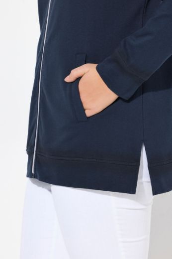 Plus size veliki brojevi Majica dugih rukava s patentnim zatvaračem i kapuljačom za punije
