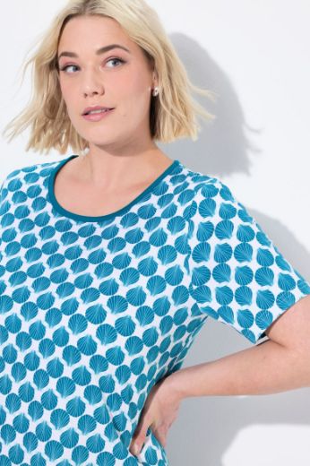 Plus size veliki brojevi Spavaćica kratkih rukava okruglog ovratnika za punije