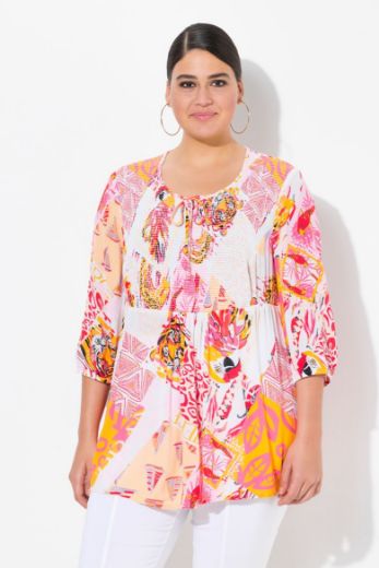 Plus size veliki brojevi Bluza 3/4 rukava A kroja za punije