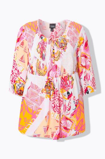 Plus size veliki brojevi Bluza 3/4 rukava A kroja za punije