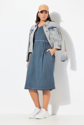 Plus size veliki brojevi Haljina midi A kroja za punije
