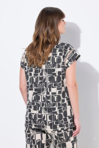 Plus size veliki brojevi Majica kratkih rukava V ovratnika za punije