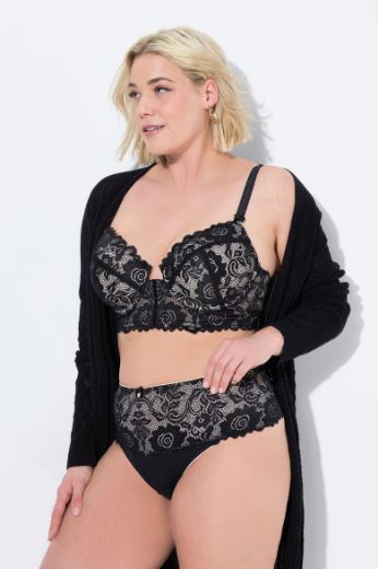 Plus size veliki brojevi Gaćice tange visokog struka  s čipkom za punije