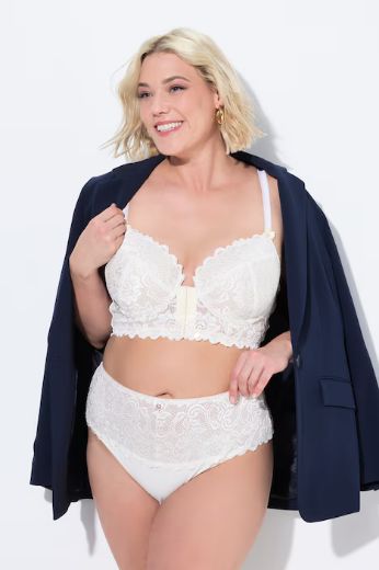 Plus size veliki brojevi Gaćice tange visokog struka  s čipkom za punije