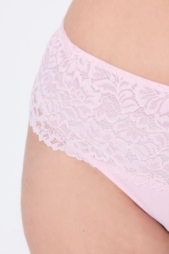Plus size veliki brojevi Gaćice tange s ukrasnom čipkom za punije