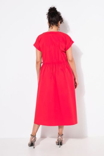 Plus size veliki brojevi Haljina maxi kratkih rukava V ovratnika za punije